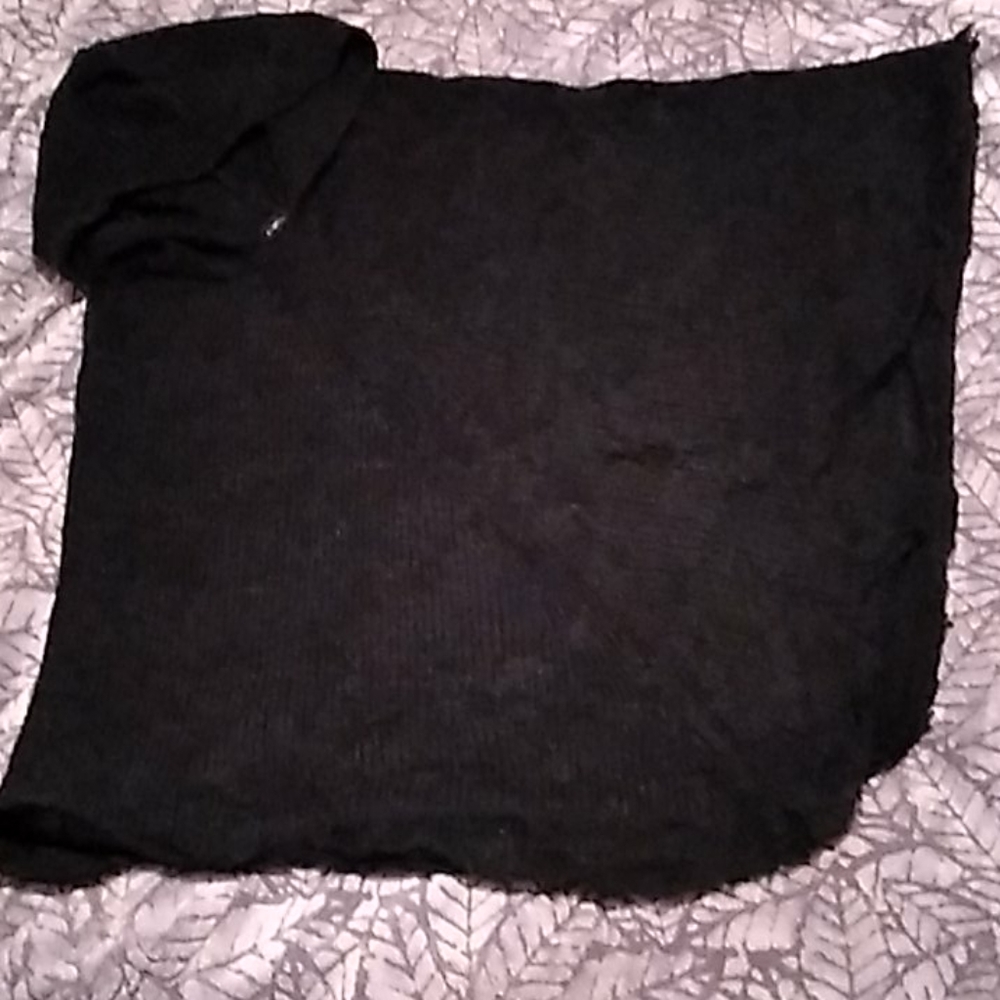Woven Pancho with hoodie